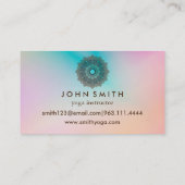 Moderne minimalistische Roos Gold Lotus Yoga Instr Visitekaartje (Achterkant)