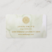 Moderne minimalistische Roos Gold Lotus Yoga Instr Visitekaartje (Achterkant)