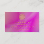 Moderne minimalistische Roos Gold Lotus Yoga Instr Visitekaartje (Achterkant)