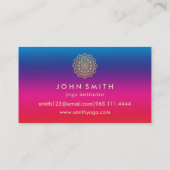 Moderne minimalistische Roos Gold Lotus Yoga Instr Visitekaartje (Achterkant)