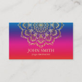 Moderne minimalistische Roos Gold Lotus Yoga Instr Visitekaartje (Voorkant)