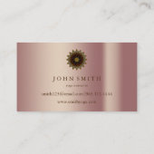 Moderne minimalistische Roos Gold Lotus Yoga Instr Visitekaartje (Achterkant)