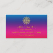 Moderne minimalistische Roos Gold Lotus Yoga Instr Visitekaartje (Achterkant)