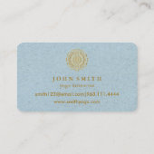 Moderne minimalistische Roos Gold Lotus Yoga Instr Visitekaartje (Achterkant)