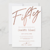 Moderne, minimalistische roos goudfoto verrassing  kaart (Voorkant)