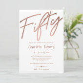 Moderne, minimalistische roos goudfoto verrassing  kaart (Staand voorkant)