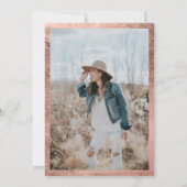 Moderne, minimalistische roos goudfoto verrassing  kaart (Achterkant)