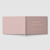 Moderne minimalistische roze blush quinceañera gastenboek (Volledig)