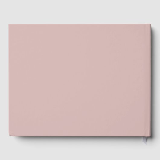 Moderne minimalistische roze blush quinceañera gastenboek (Achterkant)