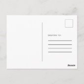 Moderne minimalistische roze Blush Save the Date Briefkaart (Achterkant)