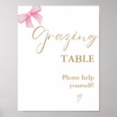 Moderne minimalistische roze boog gouden grazende  poster (Voorkant)