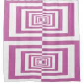 Moderne Minimalistische Roze Douchegordijn (Voorkant)