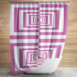 Moderne Minimalistische Roze Douchegordijn