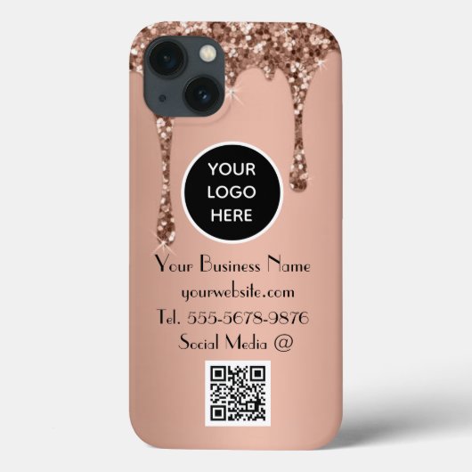 Moderne Minimalistische Roze Druppel Aangepaste lo Case-Mate iPhone Case (Achterkant)