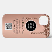 Moderne Minimalistische Roze Druppel Aangepaste lo Case-Mate iPhone Case (Achterkant (horizontaal))