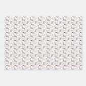 Moderne minimalistische roze en grijze kerstWaterv Inpakpapier Vel (Voorkant 2)