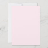 Moderne minimalistische roze en rode bruiloft kaart (Achterkant)