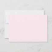 Moderne minimalistische roze en rode bruiloft RSVP kaartje (Achterkant)