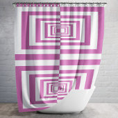 Moderne minimalistische roze geometrische douchegordijn