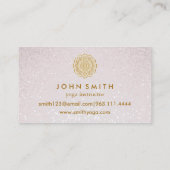 Moderne Minimalistische Roze Goud Lotus Yoga Instr Visitekaartje (Achterkant)