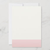 Moderne minimalistische roze gouden kruis doop kaart (Achterkant)