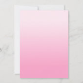 Moderne Minimalistische Roze Gradiënt Katoensuiker Kaart (Achterkant)