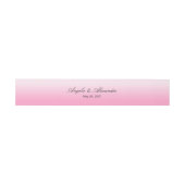 Moderne Minimalistische Roze Gradiënt van Katoenen Uitnodigingen Wikkel (Vlak)