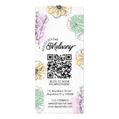 Moderne minimalistische roze groene gouden bloemli reclamekaart (Voorkant)