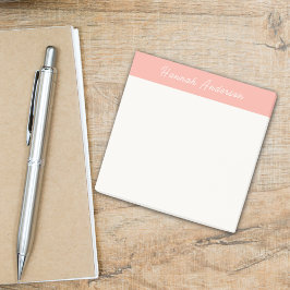 Moderne minimalistische roze monogram Volledige na Post-it® Notes