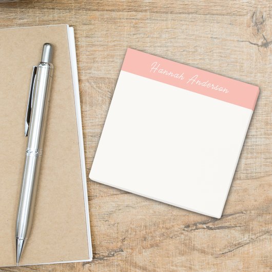 Moderne minimalistische roze monogram Volledige na Post-it® Notes
