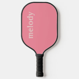 Moderne minimalistische roze naam pickleball paddle