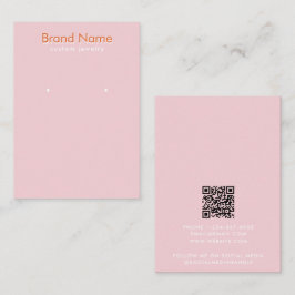 Moderne Minimalistische Roze Oranje Sieraden Displ Visitekaartje