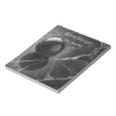 Moderne Minimalistische Roze-Paarse Rand Sjabloon Notitieblok (Linkerzijde)