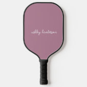 Moderne minimalistische roze roos monogrammed vrou pickleball paddle (Voorkant)