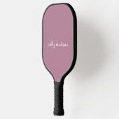 Moderne minimalistische roze roos monogrammed vrou pickleball paddle (Links)