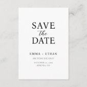 Moderne Minimalistische Roze Roos Save The Date (Achterkant)