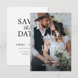 Moderne Minimalistische Roze Roos Save The Date