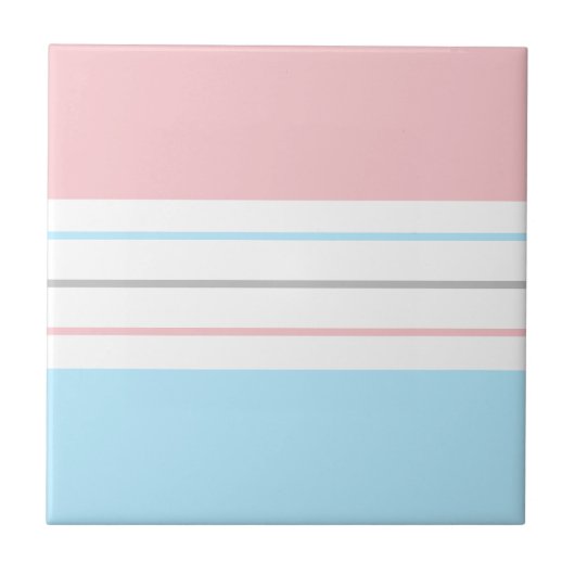 Moderne, minimalistische roze roze roze lijnen tegeltje (Voorkant)