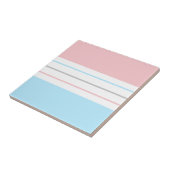 Moderne, minimalistische roze roze roze lijnen tegeltje (Zijkant)