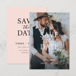 Moderne Minimalistische Roze Roze Save The Date