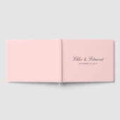 Moderne Minimalistische Roze Trouwdag Gastenboek (Volledig)