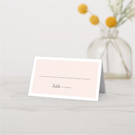 Moderne minimalistische roze trouwerekkaarten voor plaatskaartje