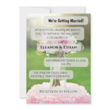 Moderne Minimalistische Roze Tulp & Witte Sering B