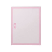 Moderne minimalistische roze typografie Initiaal M Notitieblok (Linkerzijde)