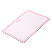 Moderne minimalistische roze typografie Initiaal M Notitieblok (Schuin)