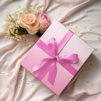 Moderne Minimalistische Roze Verlopende Katoenen C Cadeaupapier