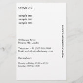 Moderne Minimalistische Roze Zwarte Haar Schoonhei Flyer (Achterkant)