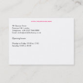 Moderne Minimalistische Roze Zwarte Haar Schoonhei Visitekaartje (Achterkant)