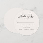 Moderne minimalistische RSVP-behuizing Kaart (Voorkant / Achterkant)