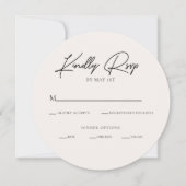 Moderne minimalistische RSVP-behuizing Kaart (Voorkant)